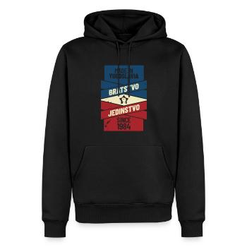 Srbija Serbian Serbia Serbian Yugoslavija Belgrade - Männer Premium Bio Hoodie - Schwarz - Vorne - Nico (187cm)