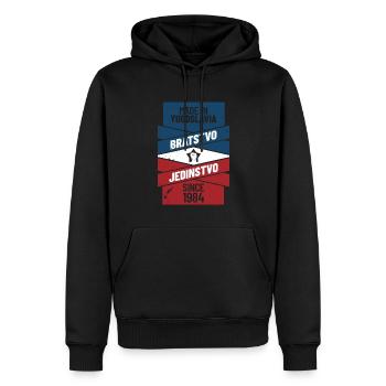 Srbija Serbian Serbia Serbian Yugoslavija Belgrade - Männer Premium Bio Hoodie - Schwarz - Vorne - Nico (187cm)