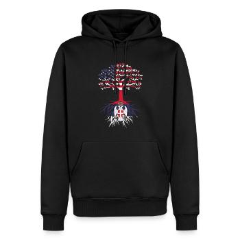 Serbia Serbian Serbian Srbija Yugoslavija Belgrade - Männer Premium Bio Hoodie - Schwarz - Vorne - Nico (187cm)