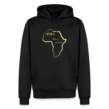 Afrika Das ist mein Zuhause - Männer Premium Bio Hoodie - Schwarz - Vorne - Nico (187cm)