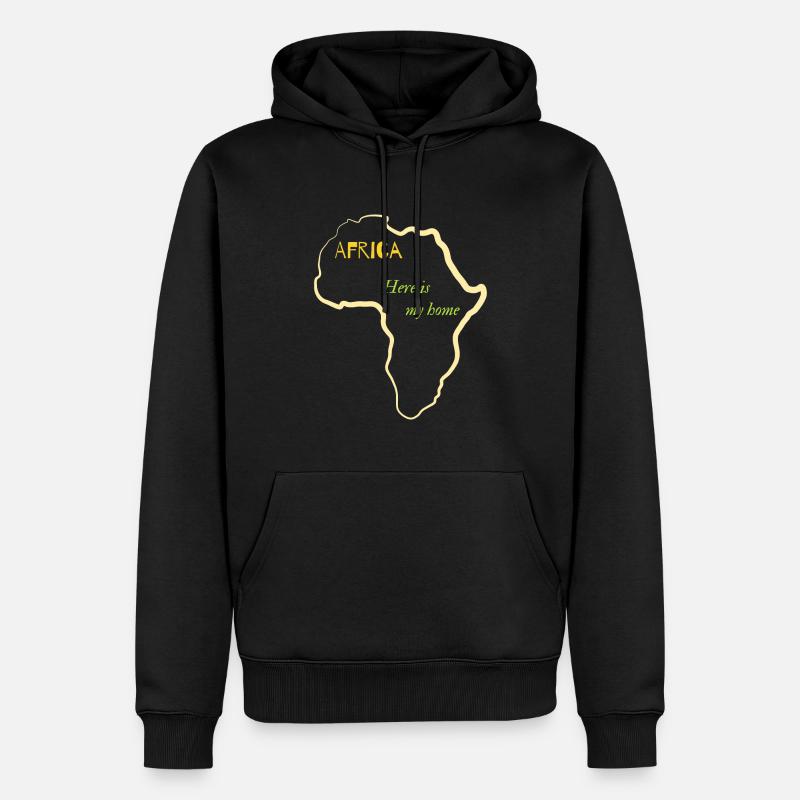 L’Afrique C’est ma maison - Sweat à capuche Premium bio Homme - noir
