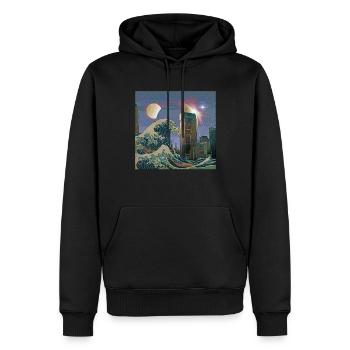 Atom Punk Ästhetik Vaporwave Futuristisch - Männer Premium Bio Hoodie - Schwarz - Vorne - Nico (187cm)
