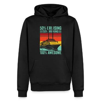 Lustige Kreuzfahrt Retro - Männer Premium Bio Hoodie - Schwarz - Vorne - Nico (187cm)