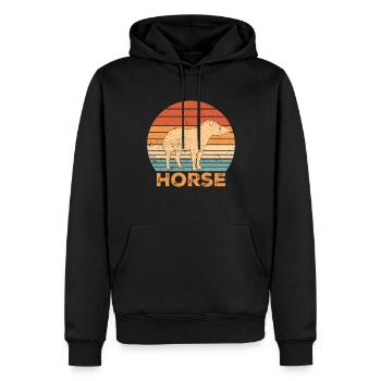Ex Mormon Tapir Cheval LDS Rétro Exmo - Sweat à capuche Premium bio Homme - noir - Devant - Nico (187cm)
