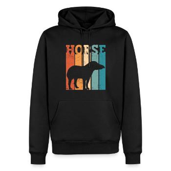 Ex Mormon Tapir Cheval LDS Rétro Exmo - Sweat à capuche Premium bio Homme - noir - Devant - Nico (187cm)