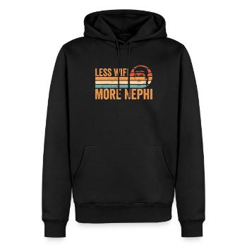 Lustiger Mormonen-Missionar LDS - Männer Premium Bio Hoodie - Schwarz - Vorne - Nico (187cm)