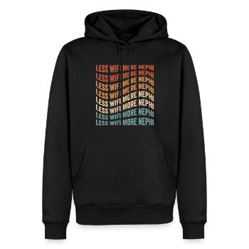 Lustiger Mormonen-Missionar LDS - Männer Premium Bio Hoodie - Schwarz - Vorne - Nico (187cm)
