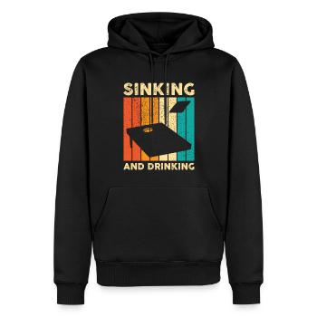 Lustiges Cornhole Corn Hole Retro - Männer Premium Bio Hoodie - Schwarz - Vorne - Nico (187cm)