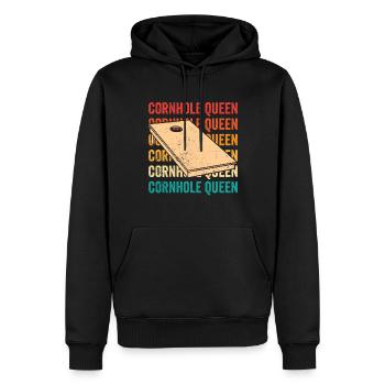 Cornhole Corn Hole Retro - Männer Premium Bio Hoodie - Schwarz - Vorne - Nico (187cm)