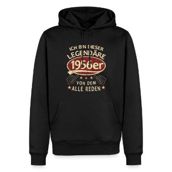 67. Geburtstag 1956 67 er Geburtstag - Männer Premium Bio Hoodie - Schwarz - Vorne - Nico (187cm)