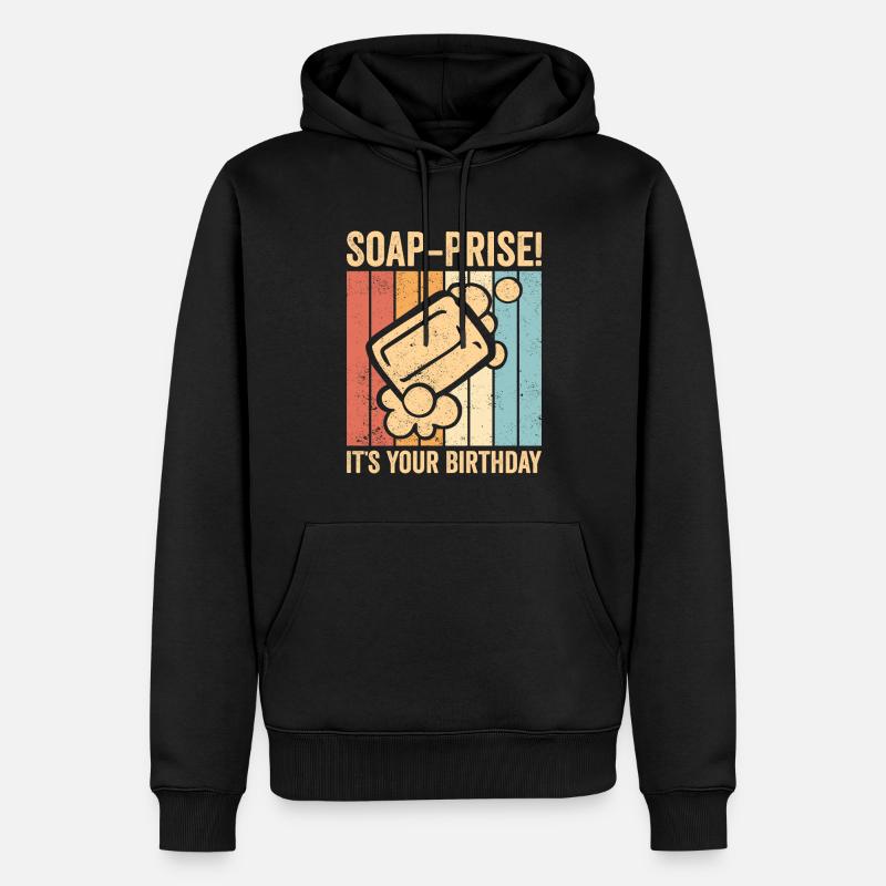 Fabricant de savon amusant - Sweat à capuche Premium bio Homme - noir