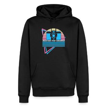Kamera Fotografie Retro - Männer Premium Bio Hoodie - Schwarz - Vorne - Nico (187cm)