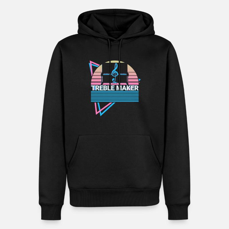Piano Clavier Piano Retro - Sweat à capuche Premium bio Homme - noir