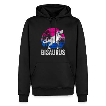 Bi Pride Bisexuel Flag Trex LGBTQ - Sweat à capuche Premium bio Homme - noir - Devant - Nico (187cm)