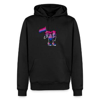 Bi Pride Bisexual Flag Cœur Subtil LGBTQ - Sweat à capuche Premium bio Homme - noir - Devant - Nico (187cm)