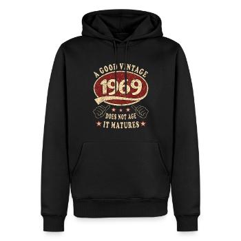 54th birthday 1969 '54 Good vintage - Men’s Premium Organic Hoodie - black - Front - Nico (187cm)