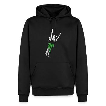 Demiromantique Fierté Flag Devil’s Horn Squelette S - Sweat à capuche Premium bio Homme - noir - Devant - Nico (187cm)