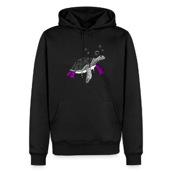 Asexual Pride Ace Flag Sea Turtle Subti - Sweat à capuche Premium bio Homme - noir - Devant - Nico (187cm)