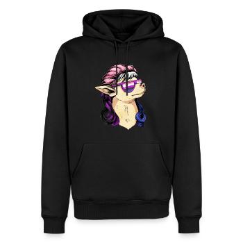 Genre Fluid Pride Flag Mullet Chihuahua Hun - Sweat à capuche Premium bio Homme - noir - Devant - Nico (187cm)