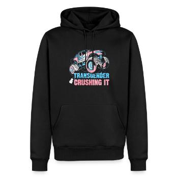 Transgender Stolz Monster Truck - Männer Premium Bio Hoodie - Schwarz - Vorne - Nico (187cm)