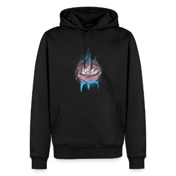 Fierté transgenre Drapeau trans brûlant Rose Sub - Sweat à capuche Premium bio Homme - noir - Devant - Nico (187cm)