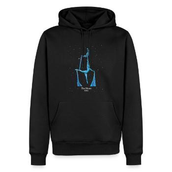 Aerial Silk Luftakrobatin Tarotkarte Der Mond - Männer Premium Bio Hoodie - Schwarz - Vorne - Nico (187cm)