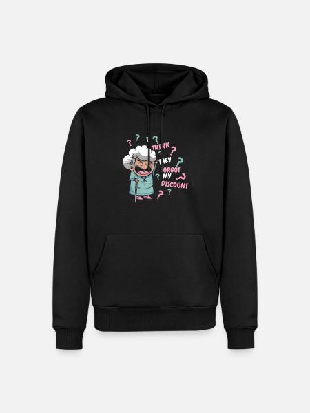 Pensioner Pension Humor - Men’s Premium Organic Hoodie - black