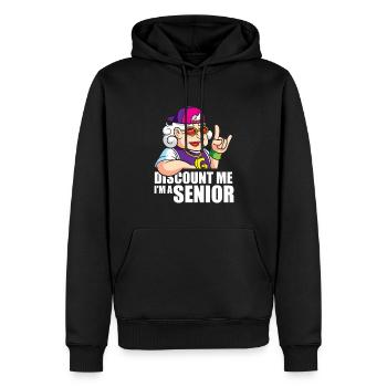 Pension de pensionné - Sweat à capuche Premium bio Homme - noir - Devant - Nico (187cm)