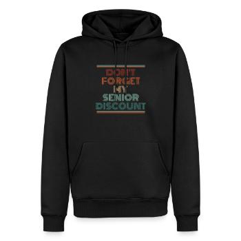 Rentner Rente Dont Forget My Senior Discount - Männer Premium Bio Hoodie - Schwarz - Vorne - Nico (187cm)
