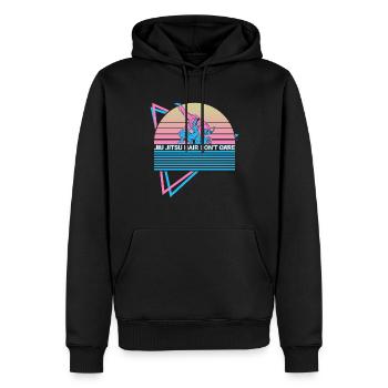 Funny Jiu Jitsu Retro - Men’s Premium Organic Hoodie - black - Front - Nico (187cm)