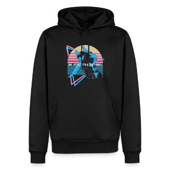 Funny Jiu Jitsu Retro - Men’s Premium Organic Hoodie - black - Front - Nico (187cm)