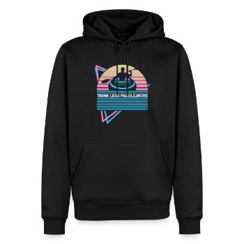 Lustiges Kajak Kajakfahren Retro - Männer Premium Bio Hoodie - Schwarz - Vorne - Nico (187cm)