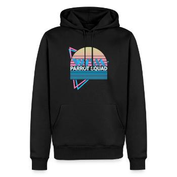 Parrot Squad Cockatiel Retro - Sweat à capuche Premium bio Homme - noir - Devant - Nico (187cm)