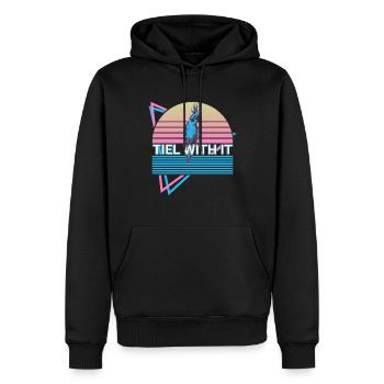 Nymphensittich Papagei Retro - Männer Premium Bio Hoodie - Schwarz - Vorne - Nico (187cm)