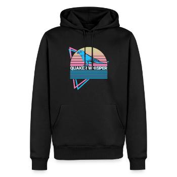 Quaker Whisperer Parrot Rétro - Sweat à capuche Premium bio Homme - noir - Devant - Nico (187cm)
