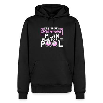 Rentner Rente Schwimmbad - Männer Premium Bio Hoodie - Schwarz - Vorne - Nico (187cm)