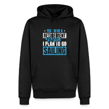 Pensioner Pension Funny - Men’s Premium Organic Hoodie - black - Front - Nico (187cm)