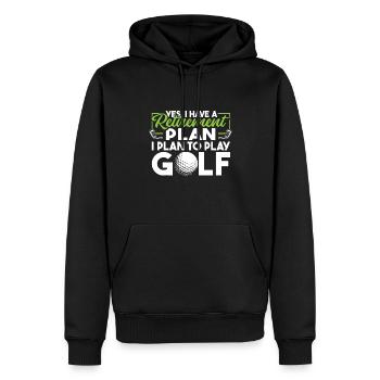 Rentner Rente Golf - Männer Premium Bio Hoodie - Schwarz - Vorne - Nico (187cm)