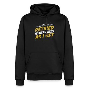 Pensioner Pension Funny - Men’s Premium Organic Hoodie - black - Front - Nico (187cm)