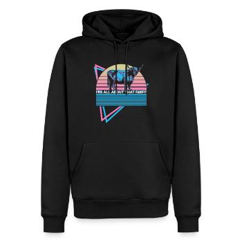 Viehzucht Retro - Männer Premium Bio Hoodie - Schwarz - Vorne - Nico (187cm)
