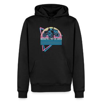 Monstertruck Mama Retro - Männer Premium Bio Hoodie - Schwarz - Vorne - Nico (187cm)