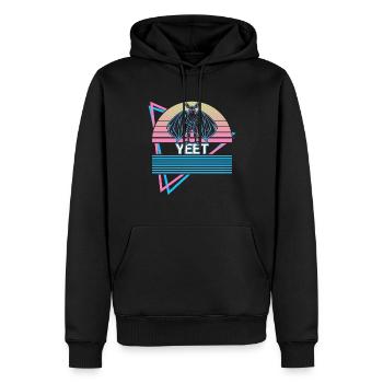 Mothman Krypto Kryptozoologie Retro - Männer Premium Bio Hoodie - Schwarz - Vorne - Nico (187cm)