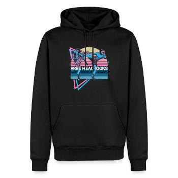Muay Thai Kickboxen Retro - Männer Premium Bio Hoodie - Schwarz - Vorne - Nico (187cm)