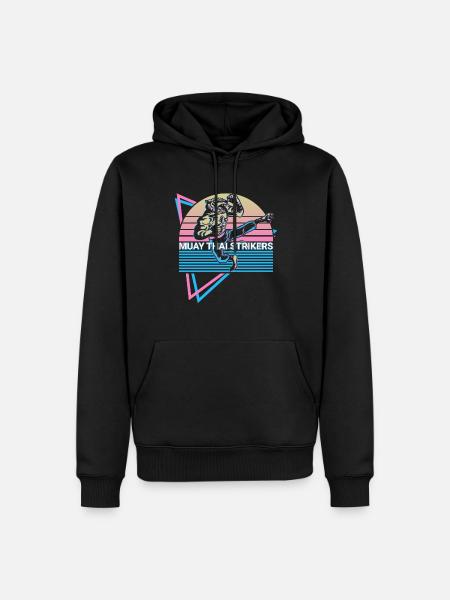 Muay Thai Kickboxing Retro - Men’s Premium Organic Hoodie - black