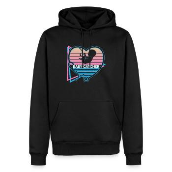 Obgyn Retro - Männer Premium Bio Hoodie - Schwarz - Vorne - Nico (187cm)