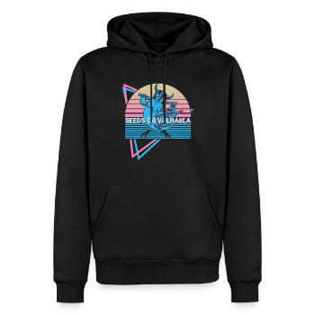 Wellensittich Sittich Retro - Männer Premium Bio Hoodie - Schwarz - Vorne - Nico (187cm)
