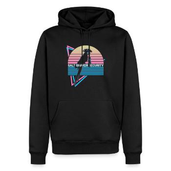 Cockatiel Rétro - Sweat à capuche Premium bio Homme - noir - Devant - Nico (187cm)