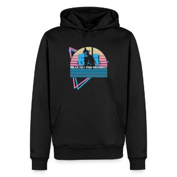 Apothekerin Apotheke Katze Retro - Männer Premium Bio Hoodie - Schwarz - Vorne - Nico (187cm)