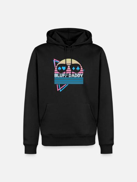 Poker Player Papa Retro - Men’s Premium Organic Hoodie - black
