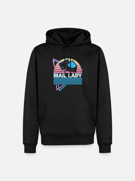 Postdienst Postbote Retro - Männer Premium Bio Hoodie - Schwarz